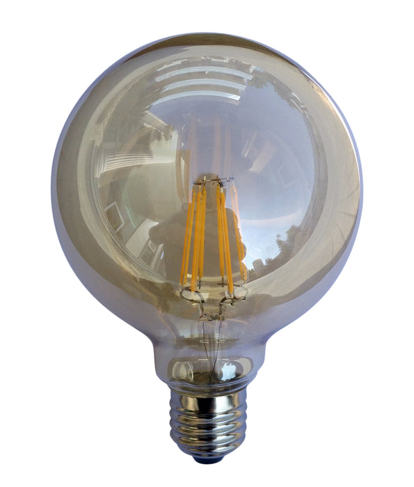 LED Filament Globes Amber E27 6W Set of 2