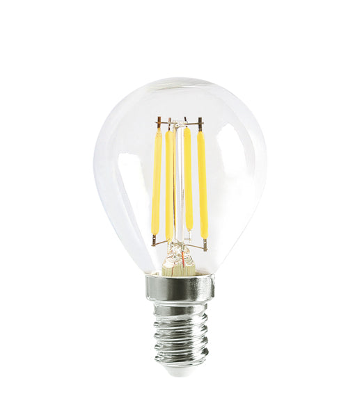LED Filament Dimmable Globes Fancy Round E14 4W Set of 4