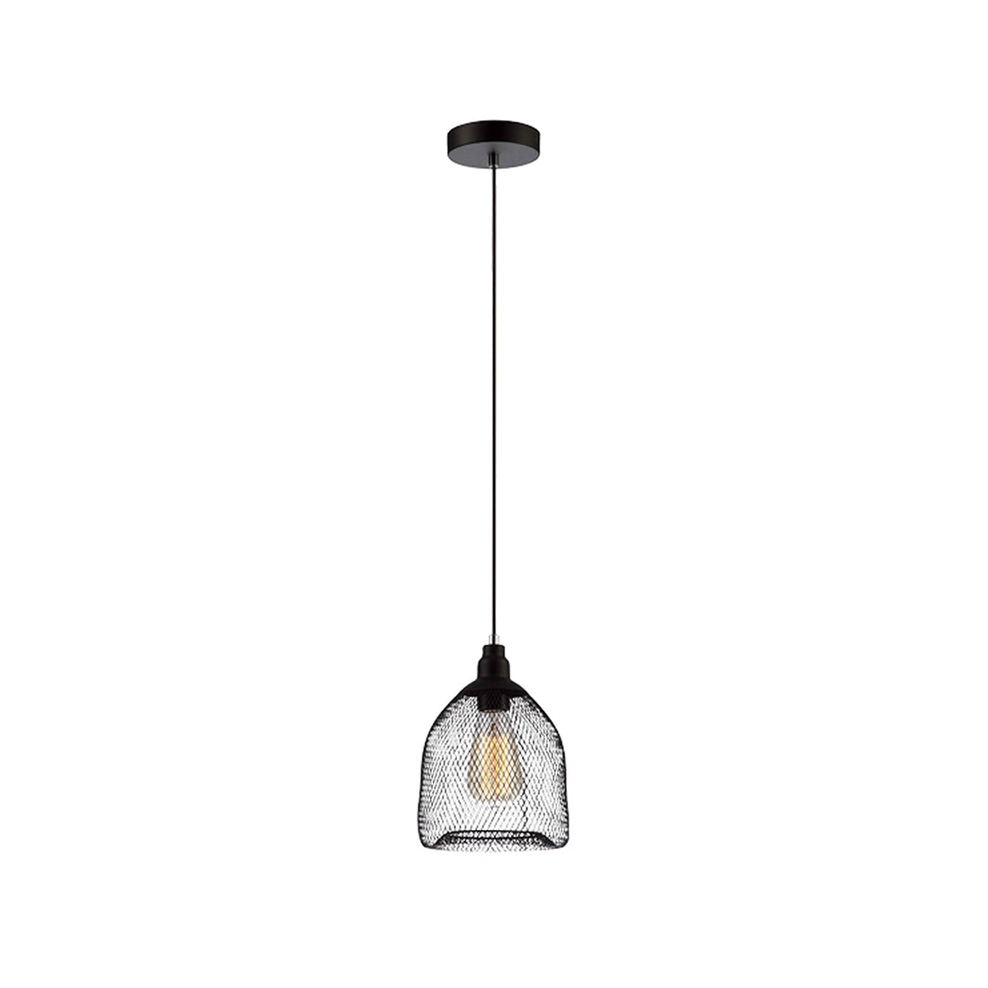 CHEVEUX Black Iron Mesh Pendant Light