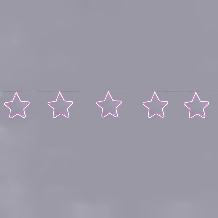 Set of 5 Neon Star