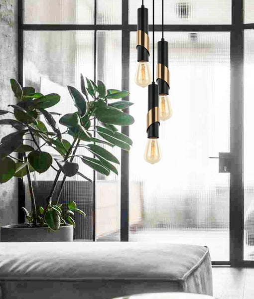 GOLDA Interior Tube Pendant Light- Diagonal plate