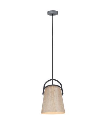 Legna Ellipse Shape Pendant Light Natural Oak Wood