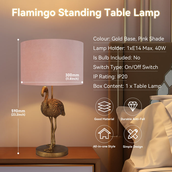 Flamingo Standing Table Lamp - Gold