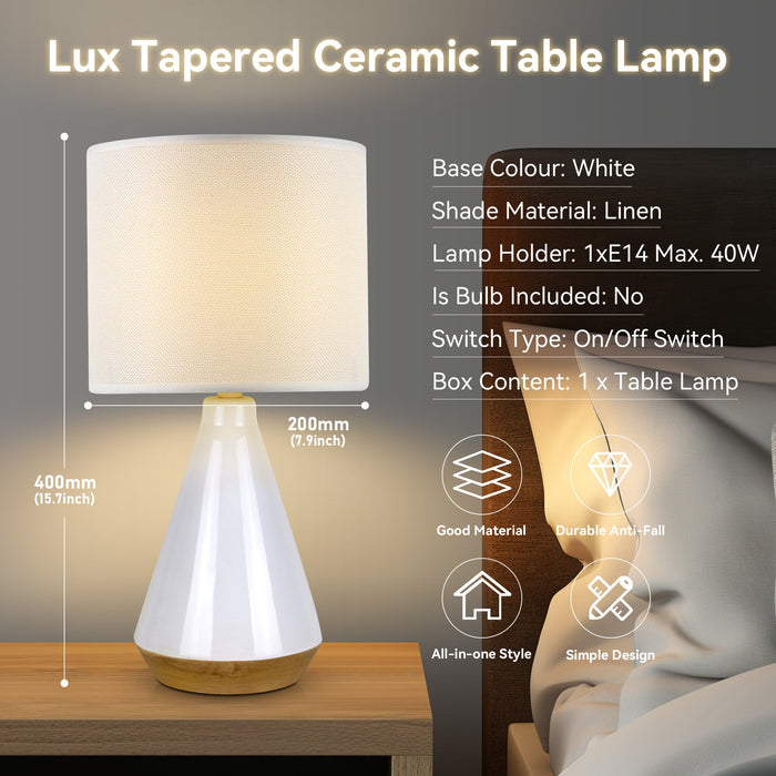 Lux Tapered Ceramic Table Lamp