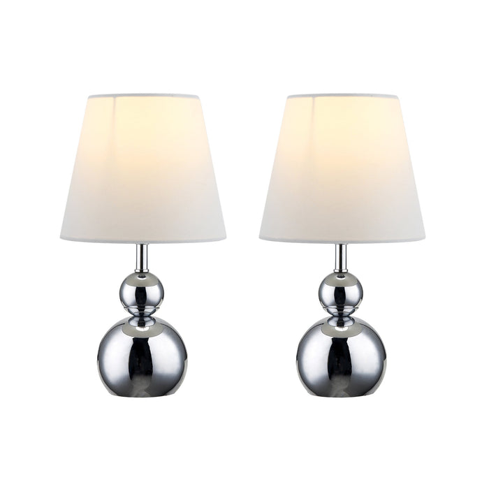 Set of 2 Hulu Touch Table Lamp - White