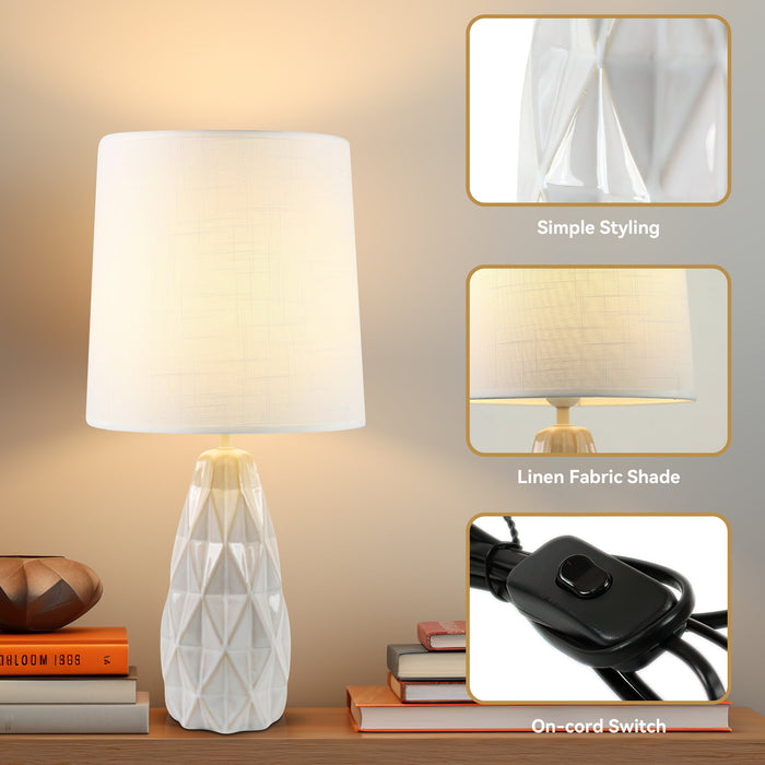 Ava Geo Ceramic Table Lamp