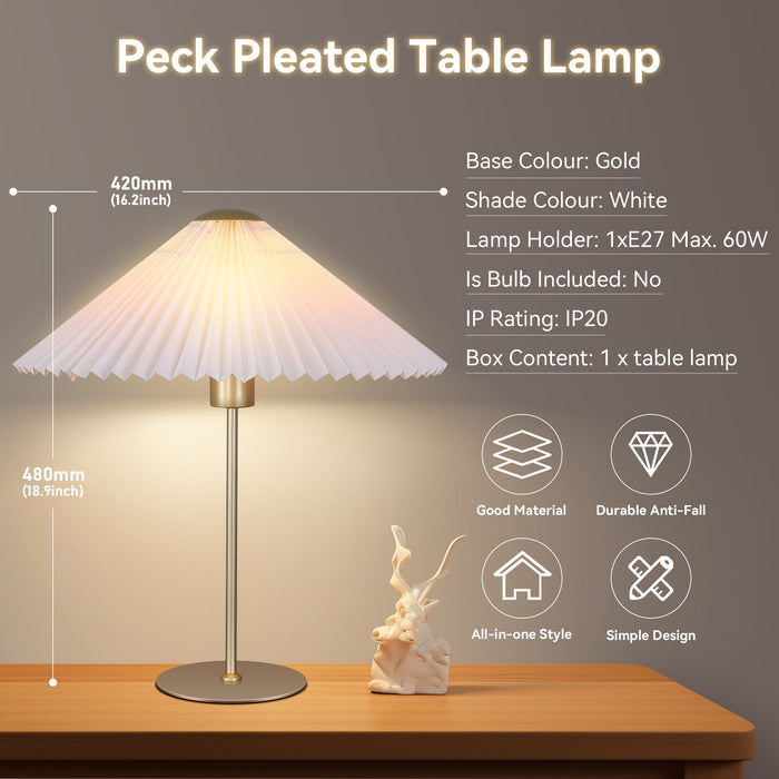Peck Pleated Table Lamp