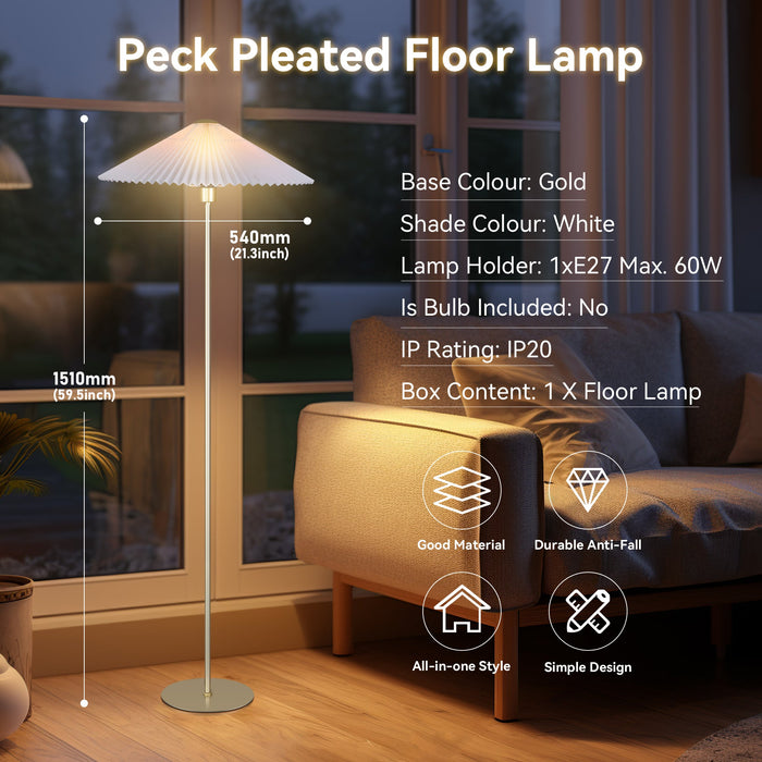 Peck Pleated Floor Lamp