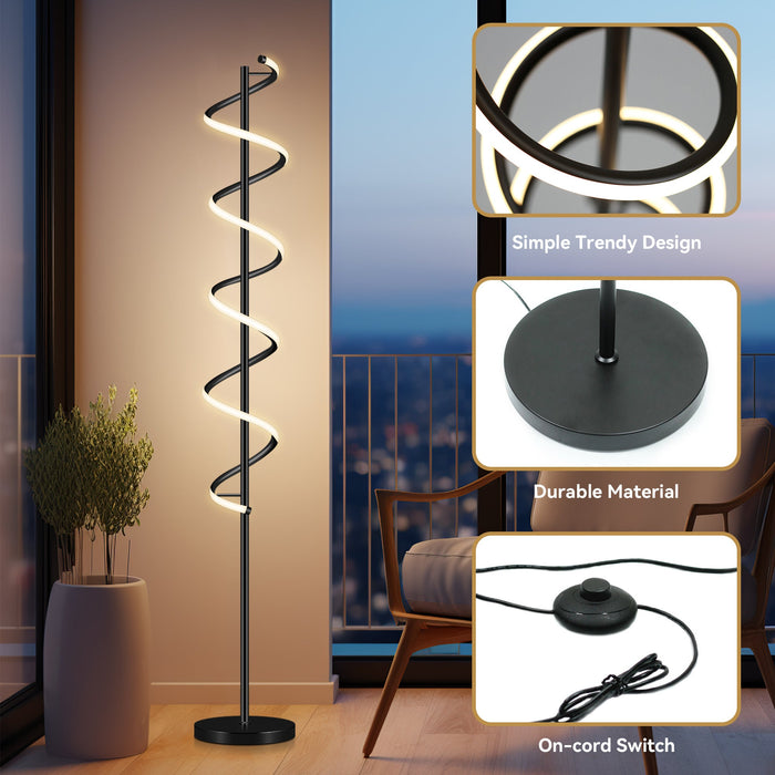 Cirrhi LED Floor Lamp - Black