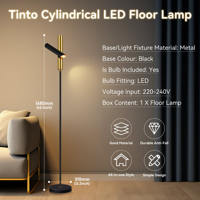Tinto Cylindrical LED Floor Lamp