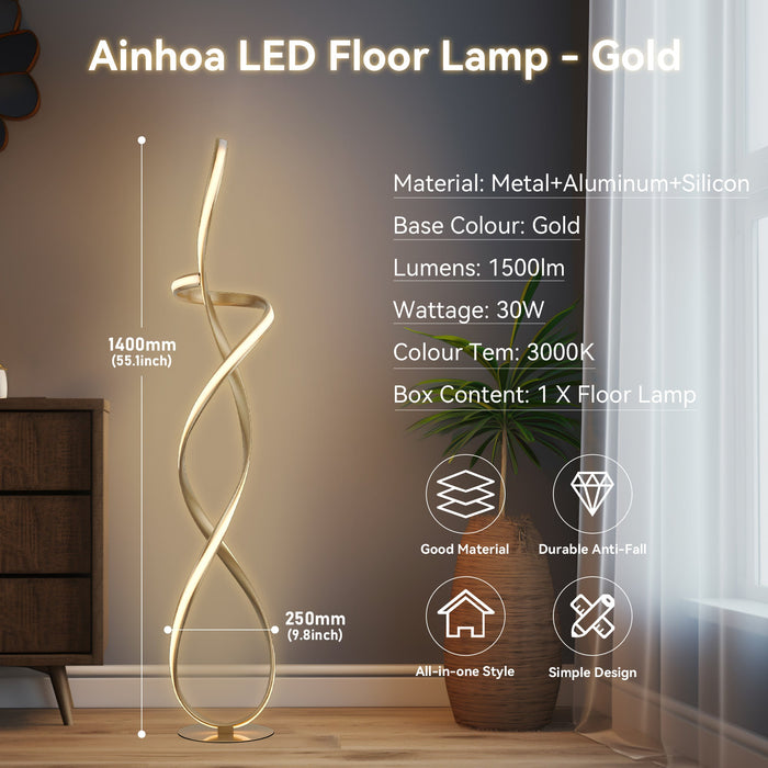 Ainhoa LED Floor Lamp - Gold