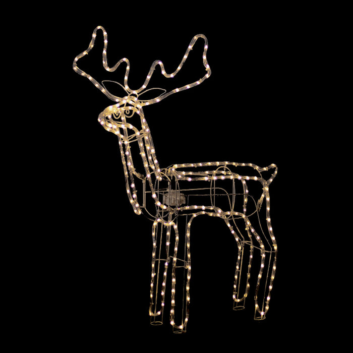 3D Illuminated LED Reindeer with Motor - Three Colour Options