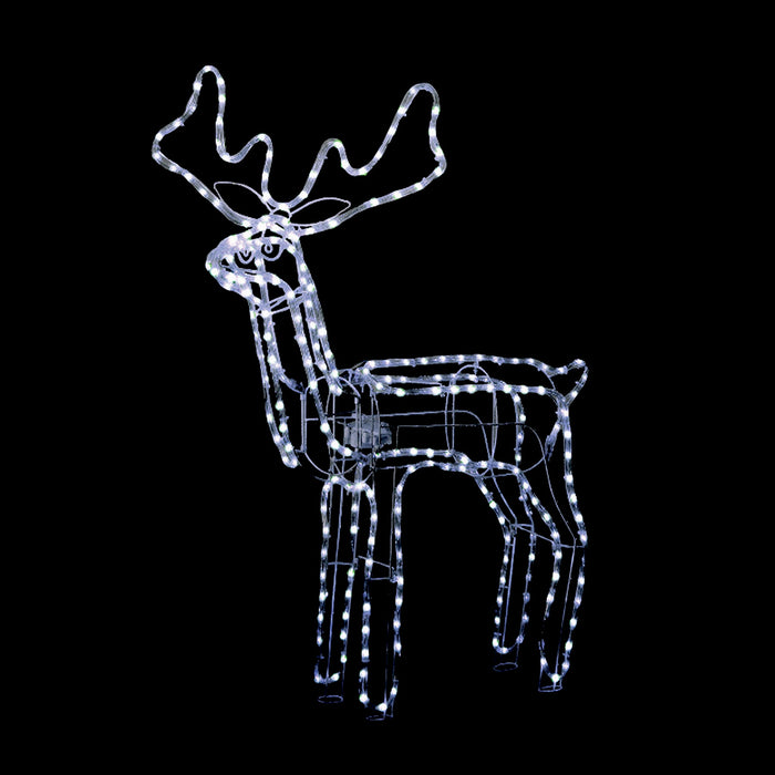 3D Illuminated LED Reindeer with Motor - Three Colour Options
