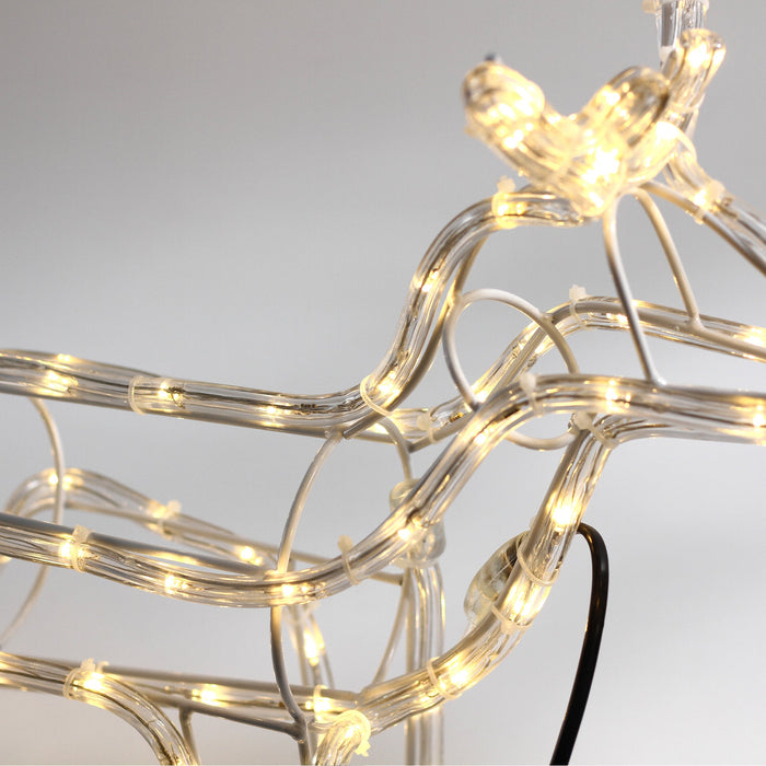 3D Illuminated LED Reindeer Family with Motor - Three Colour Options