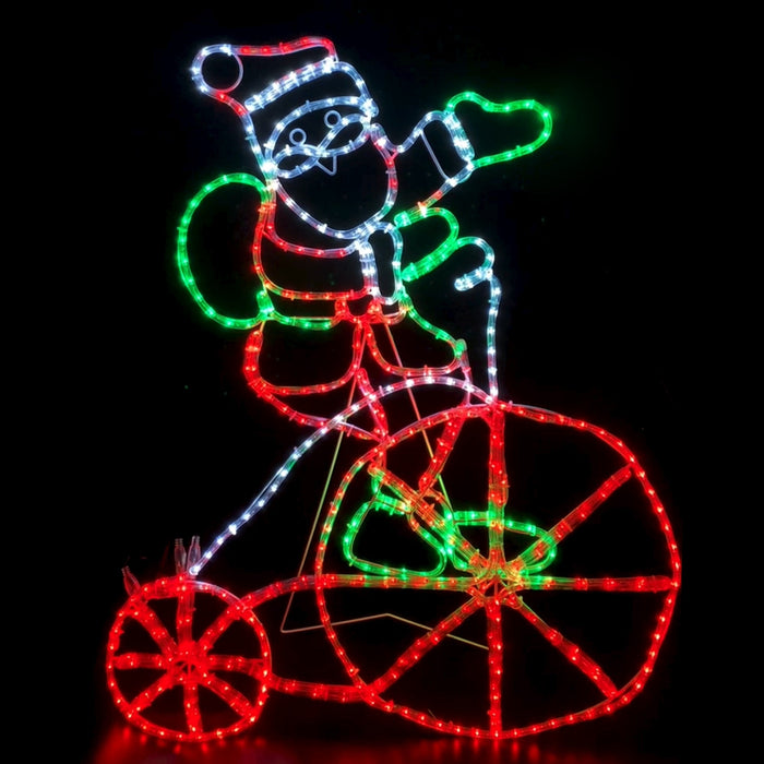 103cm LED Santa with Bike