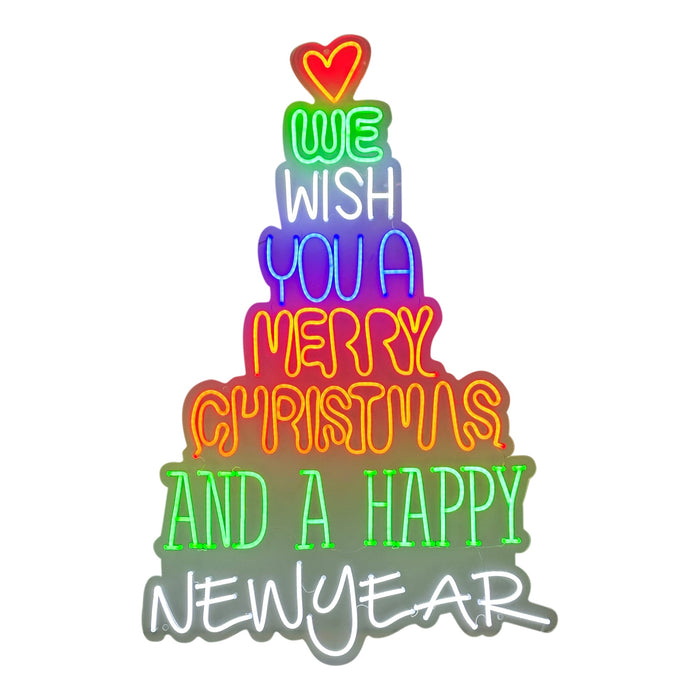 100cm Holiday Wishes Neon Sign