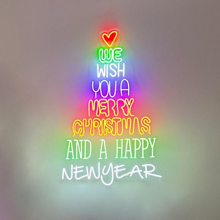 100cm Holiday Wishes Neon Sign