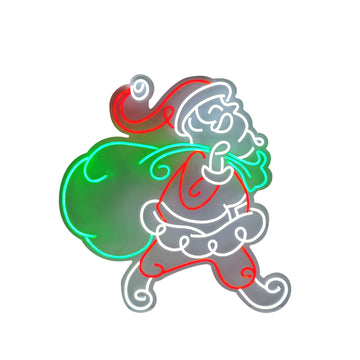 80 x 79cm Neon Santa Sign