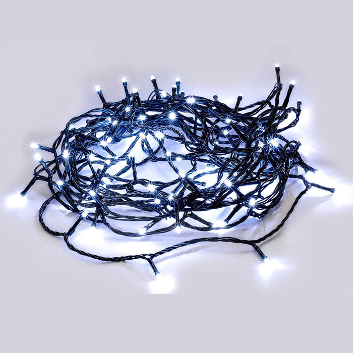360 LED Fairy Light Chain - Dark Green Cable - Connectable - 3 Colour Options