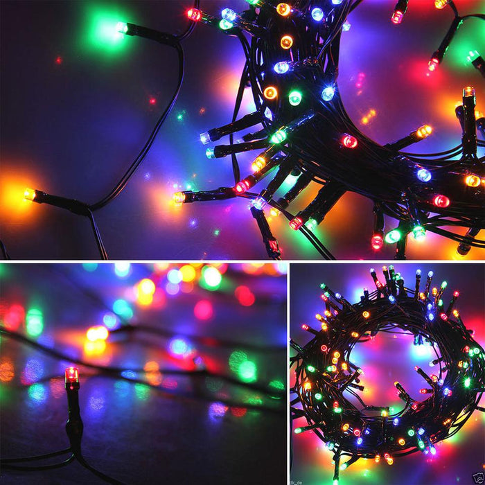 520 LED Connectable Fairy Light Chain Dark Green Cable - 3 Colour Options