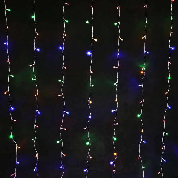 Solar Powered 160 LED Curtain Light - 3 Colour Options