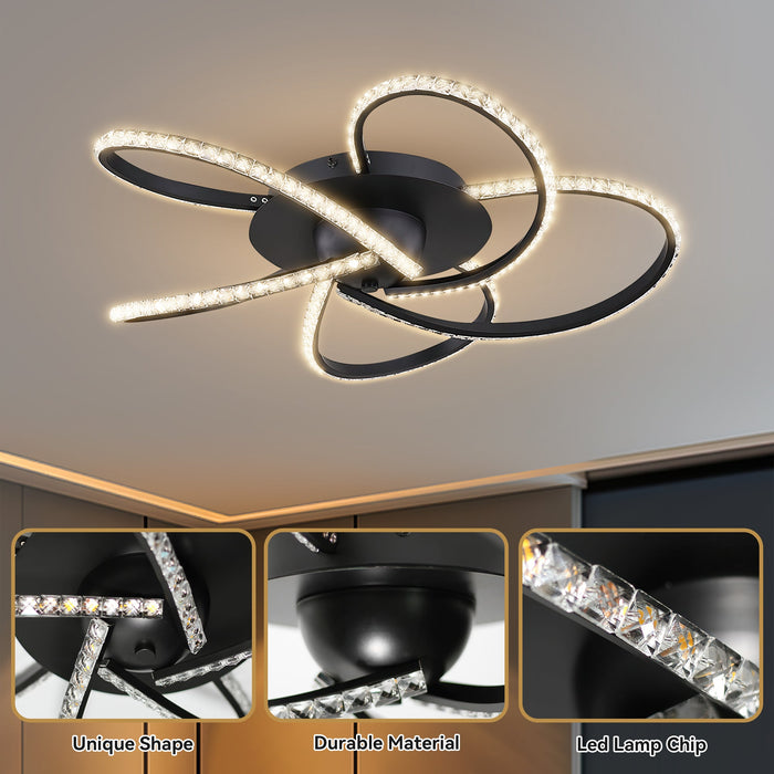 Irie Dimmable 5Lights LED Ceiling light - Black
