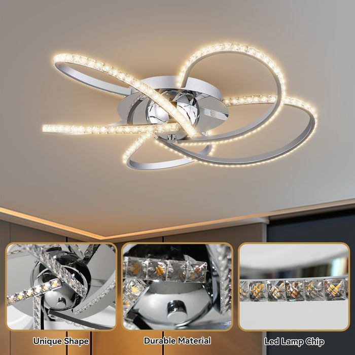 Irie Dimmable 5 Lights LED Ceiling Light - Chrome