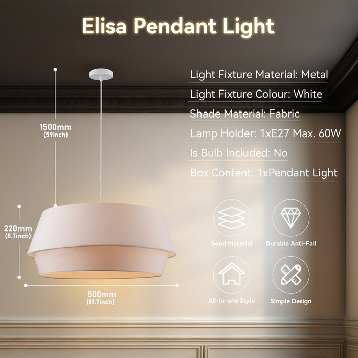 Elisa Pendant Light - White