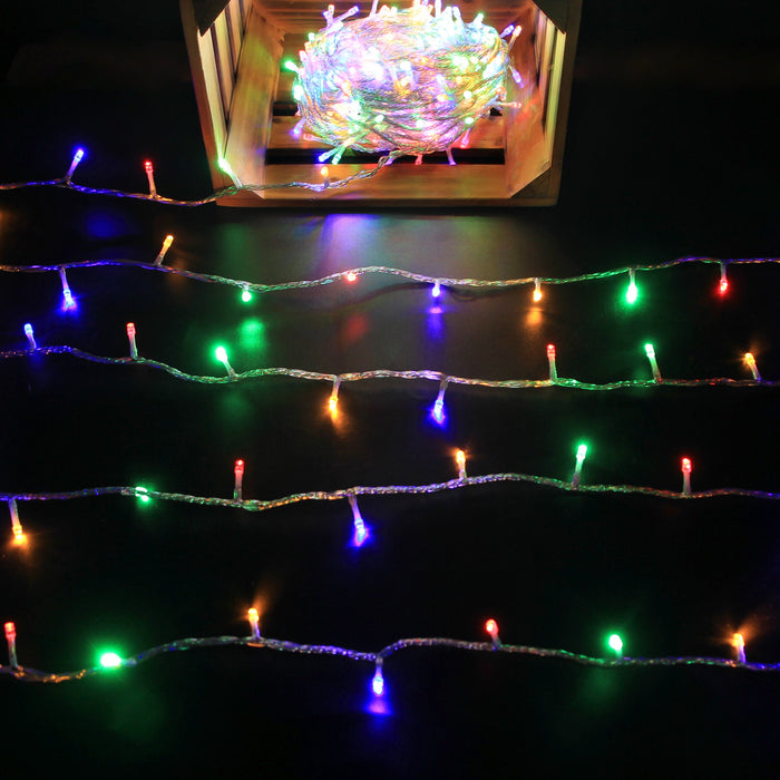 420 Dual Colour Connectable String Lights - Clear Cable