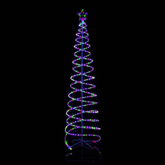 2.1M LED Double Spiral Tree - 4 Colour Options