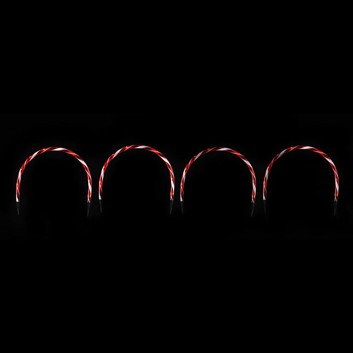 Set of 4 Arch Pathway Candy Cane Lights - 2 Colour Options