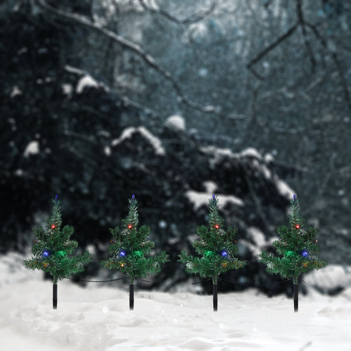 Set of 4 Christmas Tree Path Light