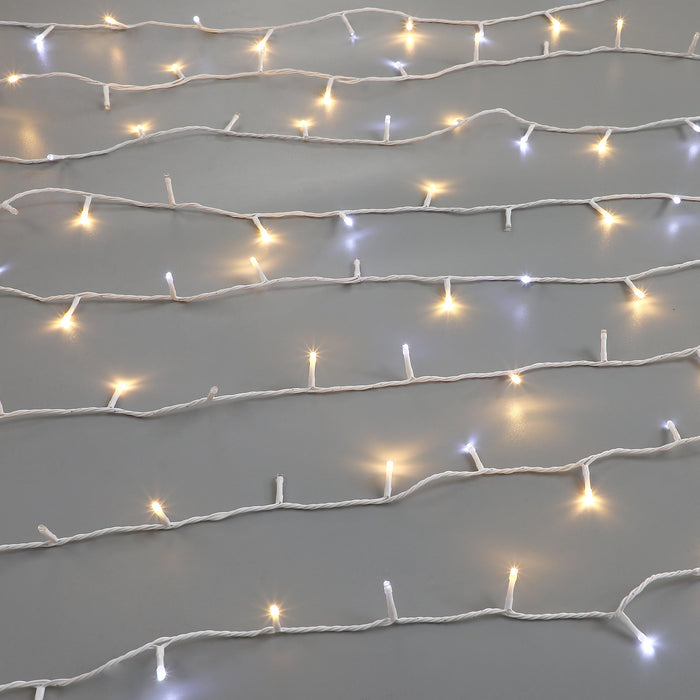 400 Sparkle LED Connectable String Light - White Cable