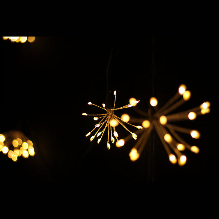 Micro LED Flowers String Light Chain - Dark Green/White Cord