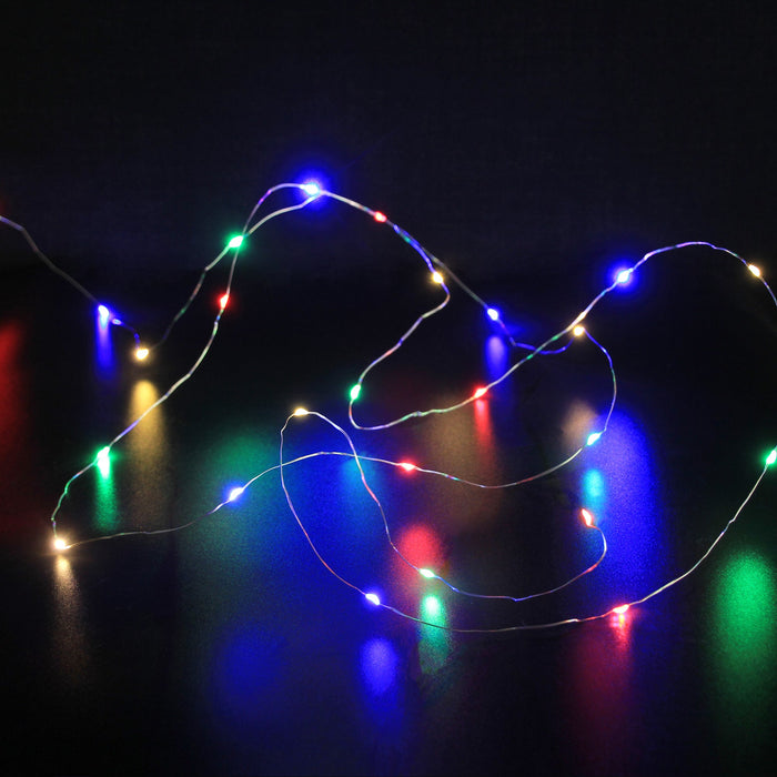Battery Operated 40 Micro LED String Lights with Timer - 3 Colour Options