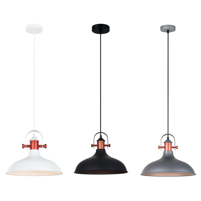 NARVIK Dome with Copper Highlight Pendant Light