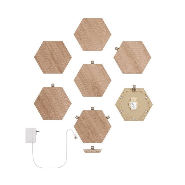 Nanoleaf Elements Wood Look Starter Kit  7 Pack
