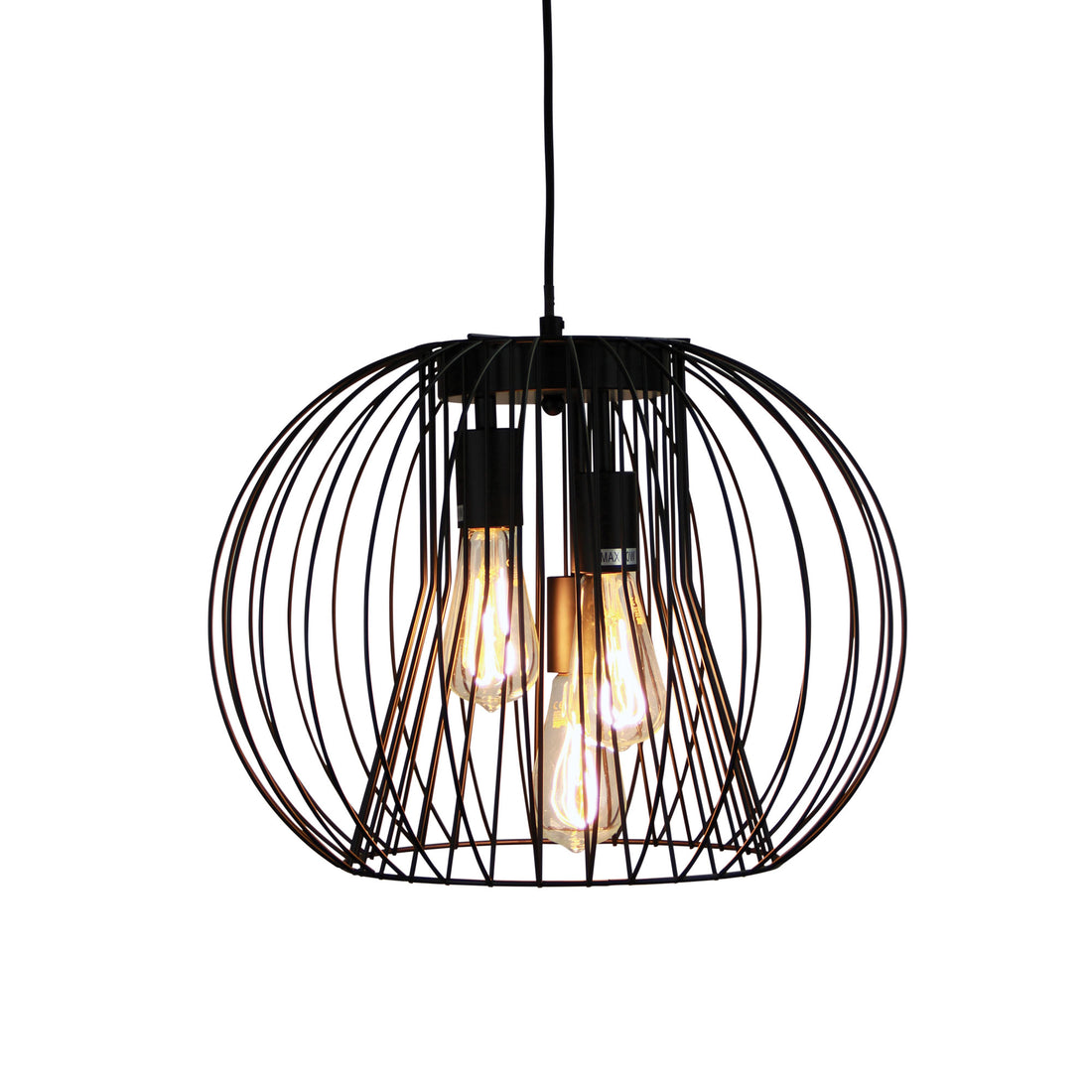 MALO.45 3 LIGHT WIRE PENDANT BLACK