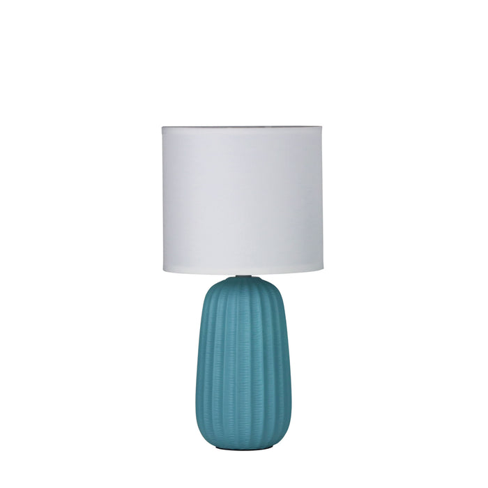 Benjy Ceramic Table Lamp 20cm Blue