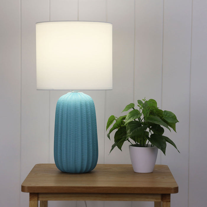 Benjy Ceramic Table Lamp 25cm Blue