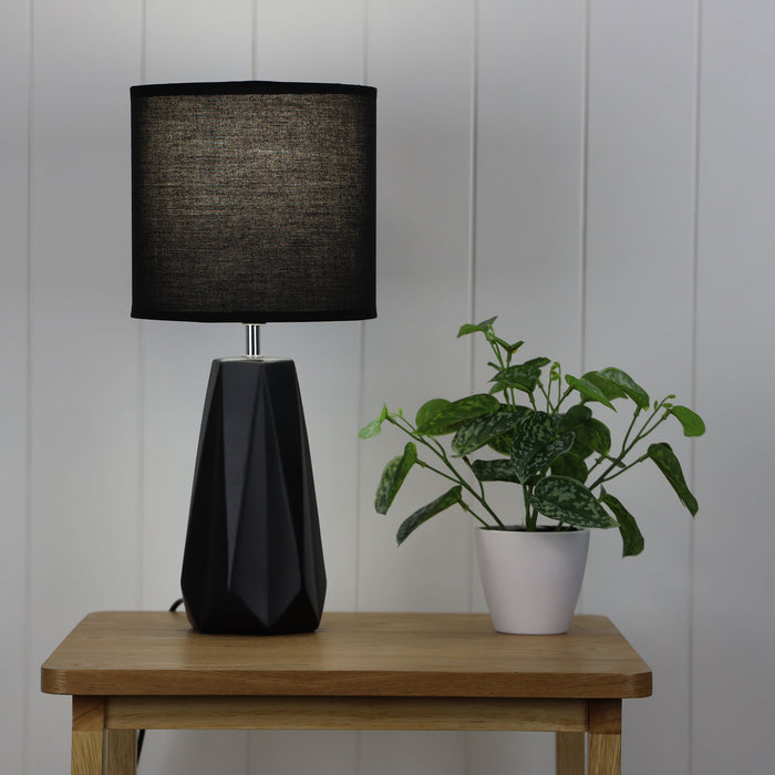 Shelly Ceramic Table Lamp Black