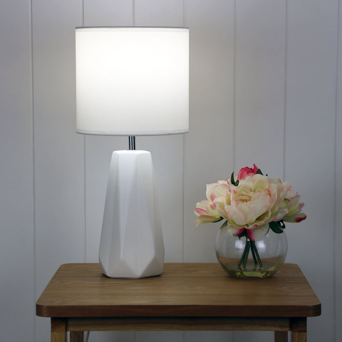 Shelly Ceramic Table Lamp White
