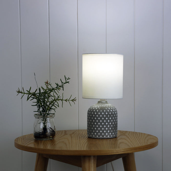Vera Ceramic Table Lamp Grey