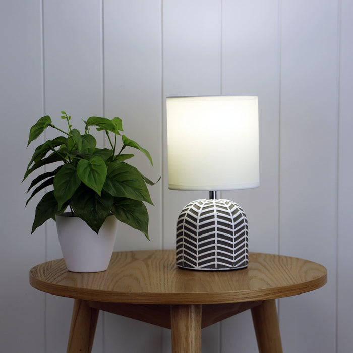 Mandy Ceramic Table Lamp Grey