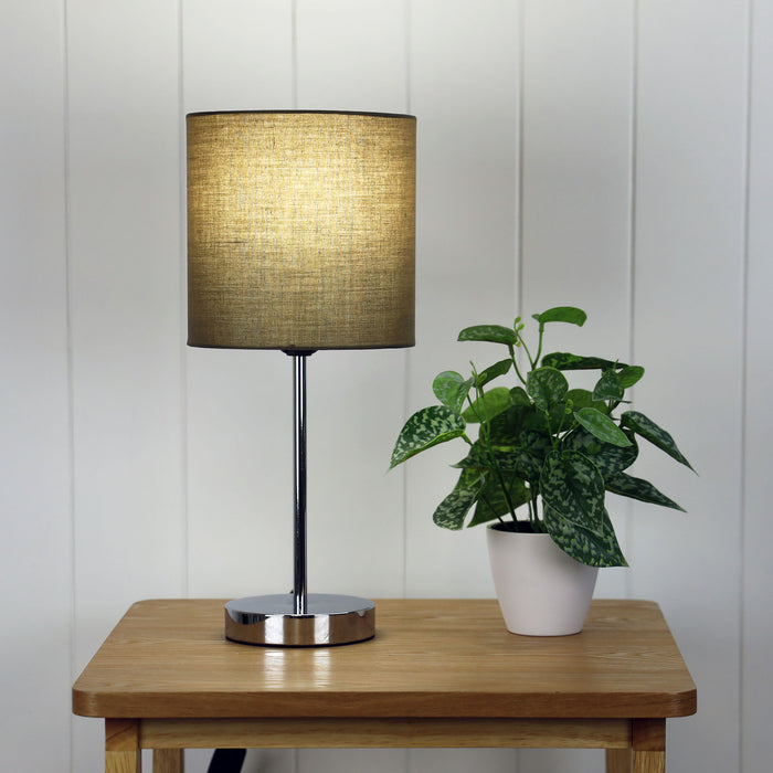 Zola Table Lamp with Taupe Shade