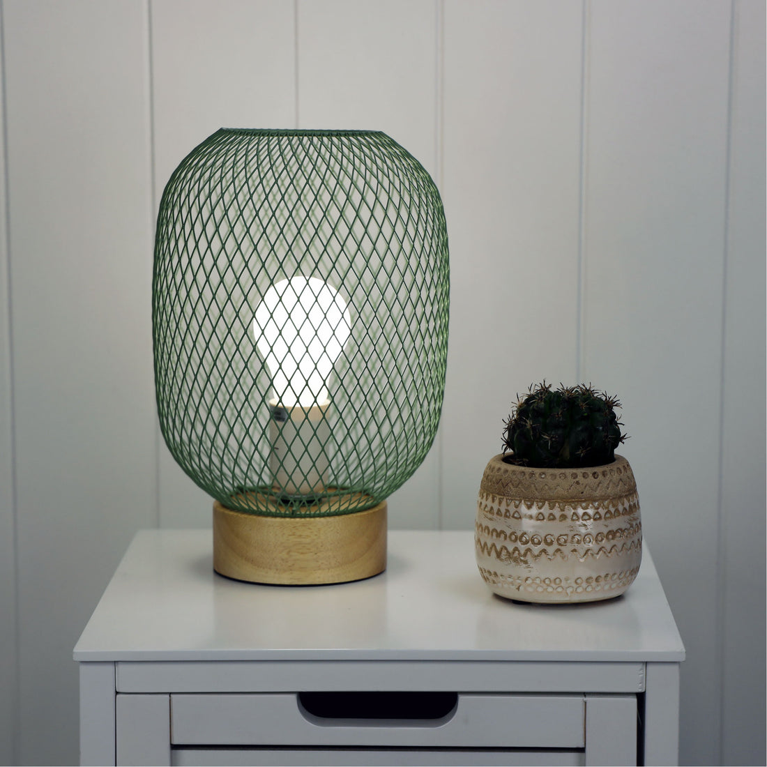 Tilda Mesh Table Lamp Green
