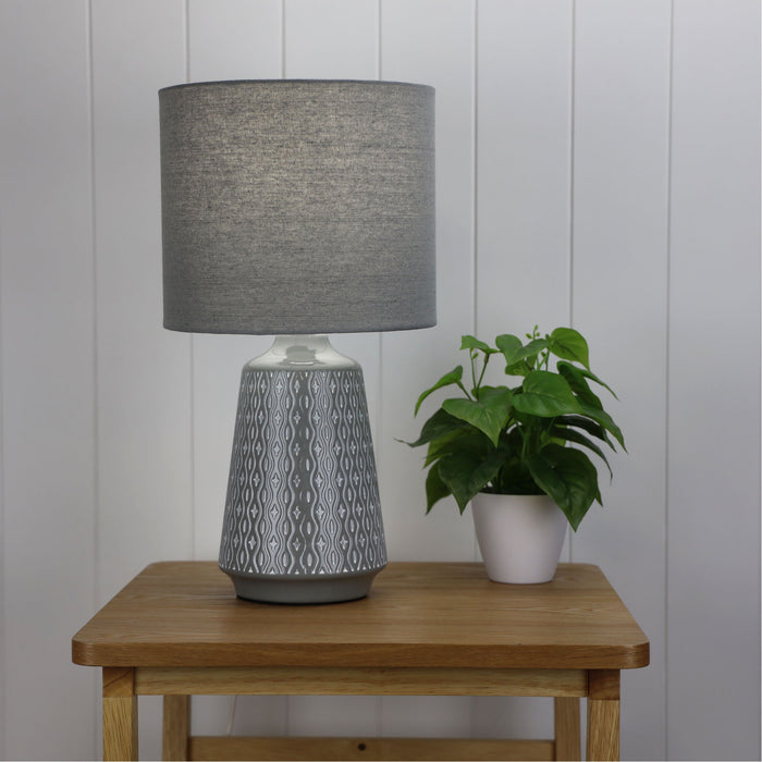 Moana Ceramic Table Lamp Grey