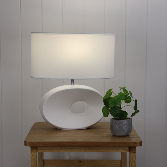 Louise Ceramic Table Lamp White