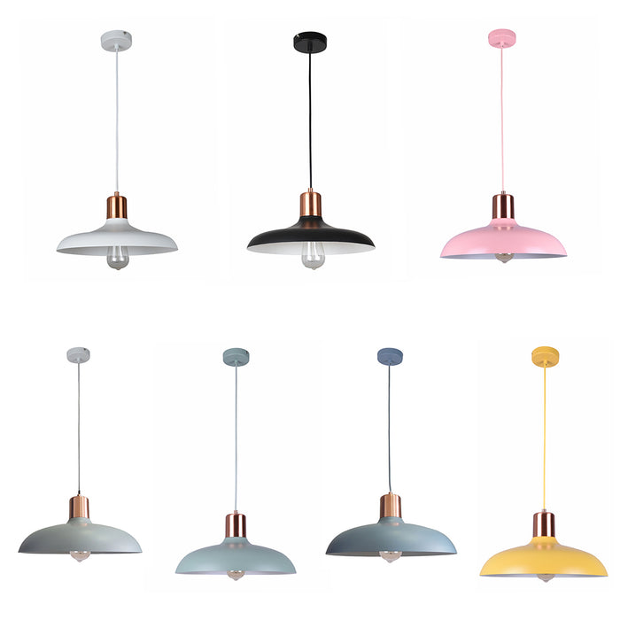 PASTEL Dome Shape with Copper Lamp Holder Cover Pendant Light