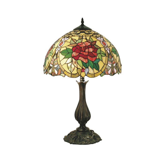 Small Camellia Tiffany Table Lamp